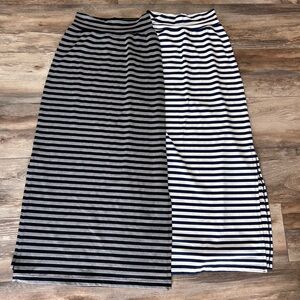 Lot of 2 Hard Tail Striped Skirts.